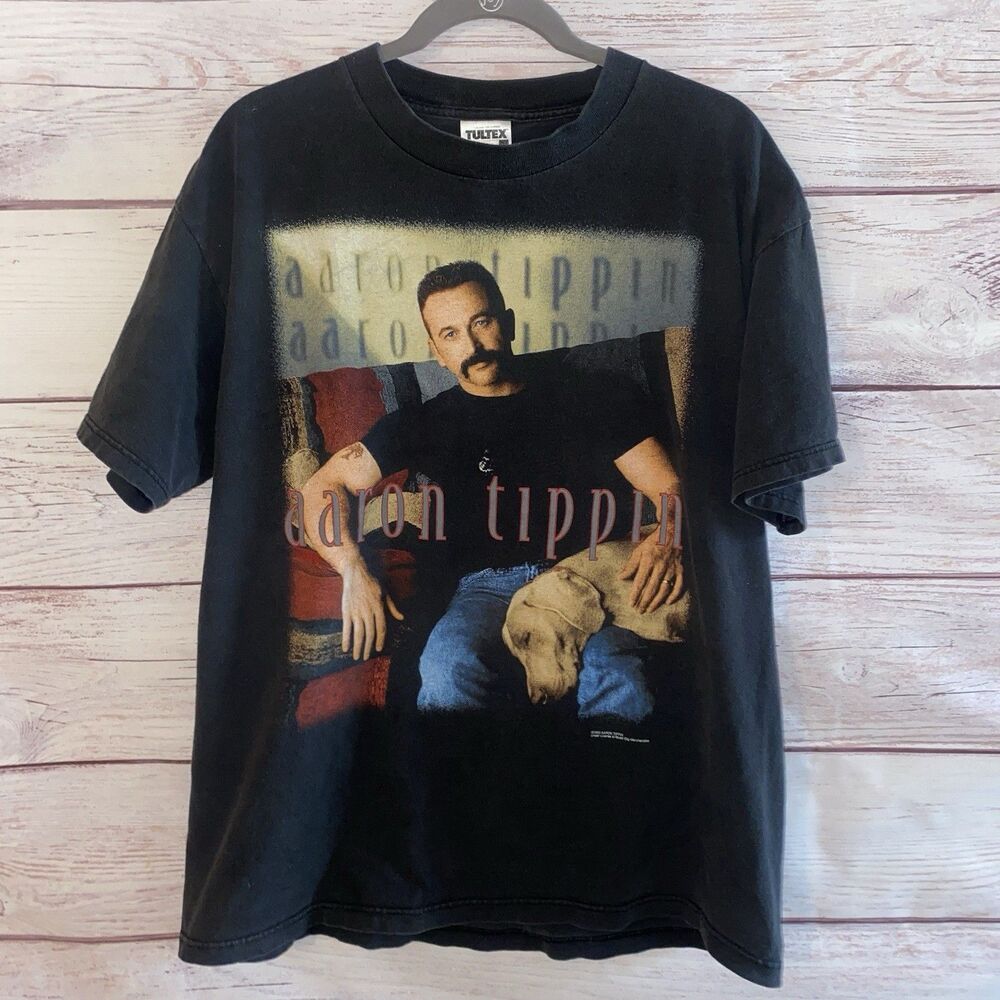 Vintage 1999 Aaron Tippin What This Country Needs Tour T Shirt XL Tultex 90s B5